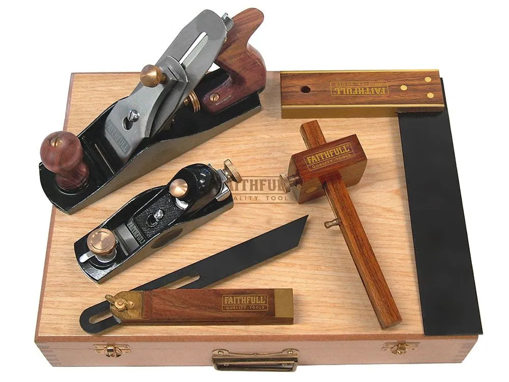 FAITHFULL - Ensemble D'outils De Menuisier 5 Pièces En Coffret Bois 1 FAITHFULL - Ensemble D'outils De Menuisier 5 Pièces En Coffret Bois