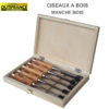 OUTIFRANCE - Coffret De 5 Ciseaux à Bois Qualité Professionnelle 8 / 10 / 12 / 15 / 20 Mm