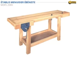 ETABLIS FRANCOIS - MERS Établis Menuisier Ébéniste Presse Avant à Serrage Rapide PR52 (1500, 2000, 2200, 2400 Mm)