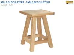 ETABLIS FRANCOIS ETABLIS FRANÇOIS - SCULPT600 - Selle De Sculpteur Hêtre Massif - 600 X 600 Mm