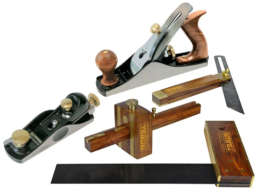 FAITHFULL - Ensemble D'outils De Menuisier 5 Pièces En Coffret Bois 2 FAITHFULL - Ensemble D'outils De Menuisier 5 Pièces En Coffret Bois – Image 2