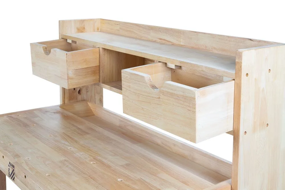 HOLZMANN - WB123A - Établi De Menuisier 1230 Mm Pliable, En Bois D'hévéa 2 HOLZMANN - WB123A - Établi De Menuisier 1230 Mm Pliable, En Bois D'hévéa – Image 2