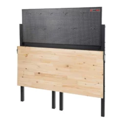 HOLZMANN - WB142FOLD Etabli Métallique De Travail Pliable Avec Plateau En Bois Sapin 1197 X 600 Mm -Outillage Boutique HOLZMANN WB142FOLD Etabli metallique de travail pliable 1