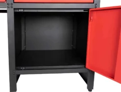 HOLZMANN - WT1700 Etabli Métallique De Travail 1700 Mm Avec Rangements 6 Tiroirs Et 1 Armoire -Outillage Boutique HOLZMANN WT1700 Etabli de travail avec rangements 2