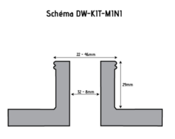 HOLZPROFI - DW-KIT-MINI Coffret Mandrin 4 Mors ø 70 Mm + Bague 1" X 8 TPI à M33 X 3,5 Mm -Outillage Boutique HOLZPROFI Coffret mandrin o70mm DW KIT MINI 4