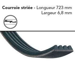 HOLZPROFI - Courroie Striée Poly-V 723 PJ3 Pour Tour à Bois MC305 Holzprofi