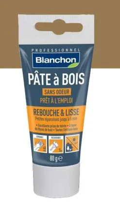 BLANCHON - Pâte à Bois - Rebouchage & Lissage - 80g - 250g - 500g - Différentes Teintes 21 BLANCHON - Pâte à Bois - Rebouchage & Lissage - 80g - 250g - 500g - Différentes Teintes -Outillage Boutique Pate a bois Blanchon teinte chene moyen