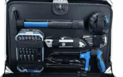 SCHEPPACH - TB150 - Malette à Outils - 101 Outils En Chrome Vanadium -Outillage Boutique TB150 avec marteau cutter scie cles allen