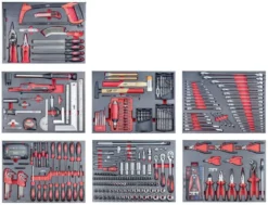 JET - TT-412 - Servante D'Atelier Mobile Avec 412 Outils - 780 X 455 X 985 Mm -Outillage Boutique TT 412 outils fournis avec la servante JET