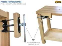 ETABLIS FRANCOIS ÉTABLIS FRANÇOIS - EMH Etablis Menuisier Avec Presse Avant Horizontale PH28 10 ETABLIS FRANCOIS ÉTABLIS FRANÇOIS - EMH Etablis Menuisier Avec Presse Avant Horizontale PH28 -Outillage Boutique eTABLIS FRANcOIS EMH Etablis menuisier avec presse avant 7