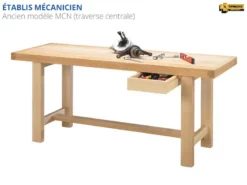 ETABLIS FRANCOIS ÉTABLIS FRANÇOIS - MCN Etabli Mécanicien De Qualité Professionnelle Avec Largeur Plateau 700 Mm Et 2 Tiroirs -Outillage Boutique eTABLIS FRANcOIS MCN Etabli mecanicien de qualite profes 3