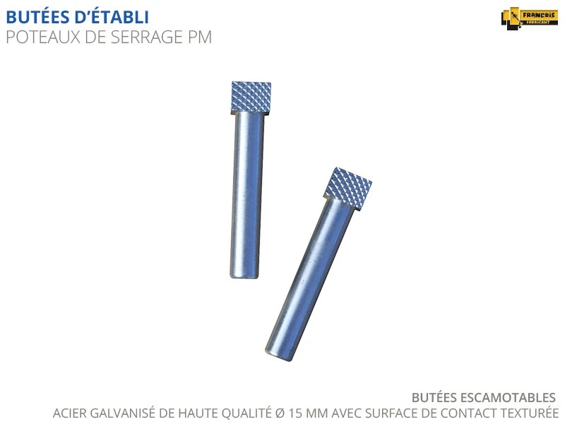 ETABLIS FRANCOIS ÉTABLIS FRANÇOIS - PM Paire De Poteaux De Serrage Petit Modèle ø15 Mm - Acier Galvanisé 1 ETABLIS FRANCOIS ÉTABLIS FRANÇOIS - PM Paire De Poteaux De Serrage Petit Modèle ø15 Mm - Acier Galvanisé