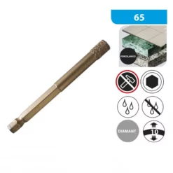 LEMAN Foret Diamanté - Grès Cérame (Ø 6, 8 Ou 10 Mm) -Outillage Boutique foret diamante gres cerame o 6 8 ou 10 mm 65 2