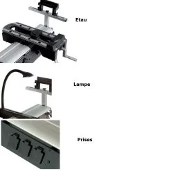 LEMAN - EST290 - Stand/ Établi Portatif Avec Prises, étau Et Lampe -Outillage Boutique leman stand est290 1414363781